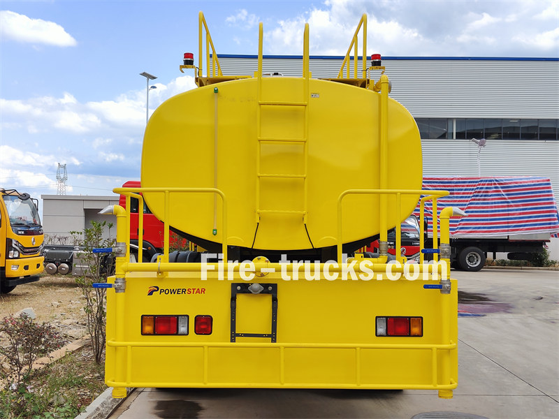 Rear working platform and climbing ladder