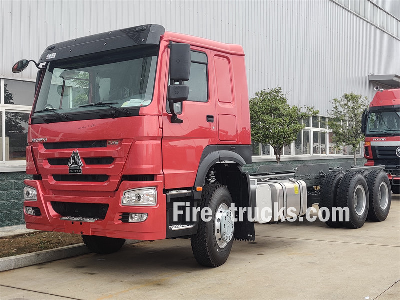 HOWO fire fighting truck chassis front view