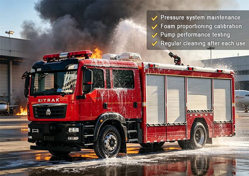 foam fire truck common faults and solutions