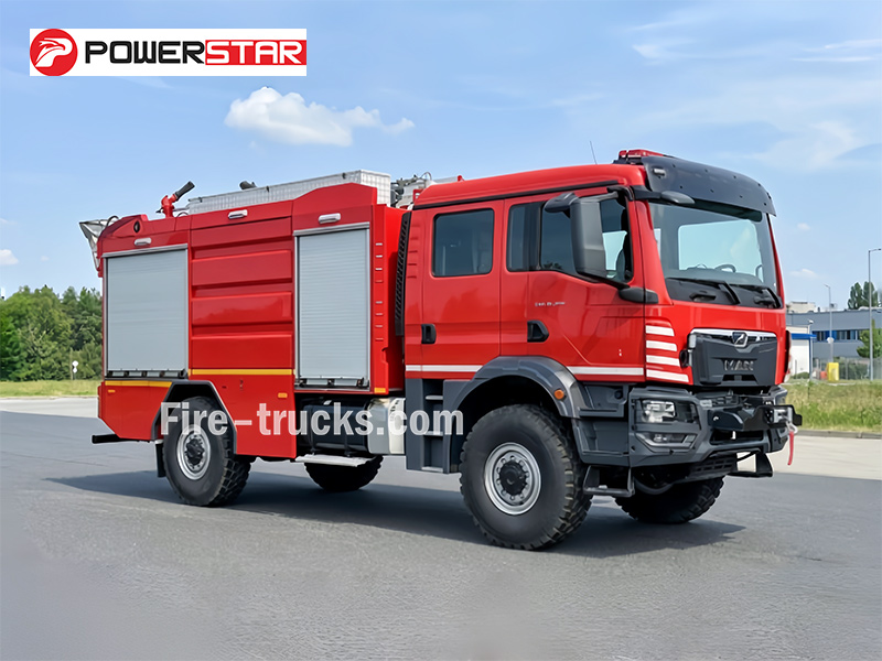 MAN TGM 18.290 4x4 BB CH Foam Carrier Vehicle 5500L Water Foam Capacity 290HP Diesel Automatic for Liberia Chemical Warehouse Fire Suppression
