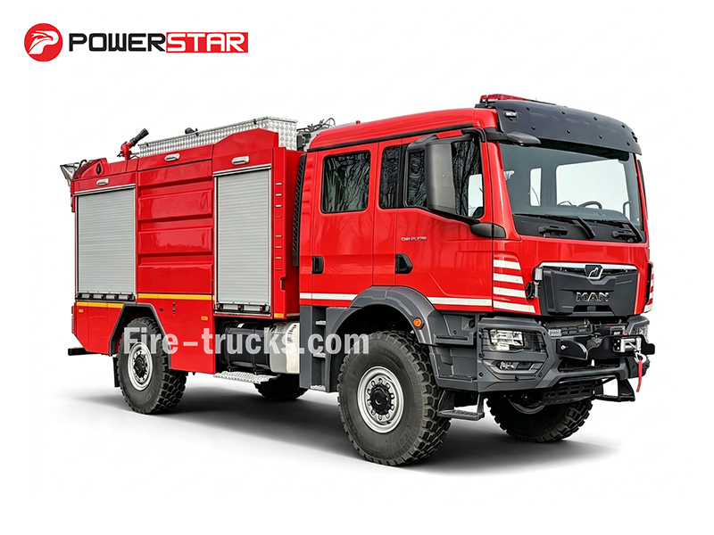MAN TGM 18.290 4x4 Foam Water Tender 5500L Water Foam 290HP Euro 5 with JOHSTADT Pump for Togo Fuel Storage Depot Fire Protection