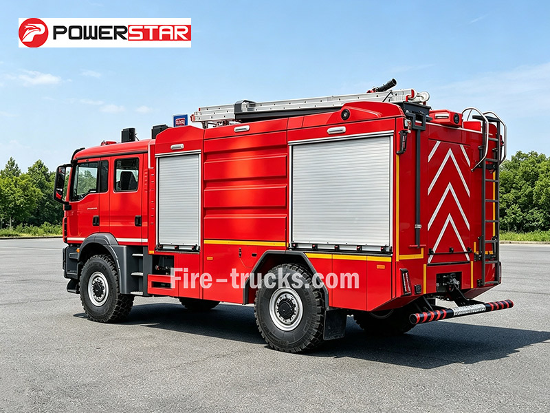 High Quality MAN TGM 18.290 4x4 Foam Fire Truck 5500L Water Foam 290HP Euro 5 with JOHSTADT TO 3001 for Philippines Oil Gas Industry Fire Rescue