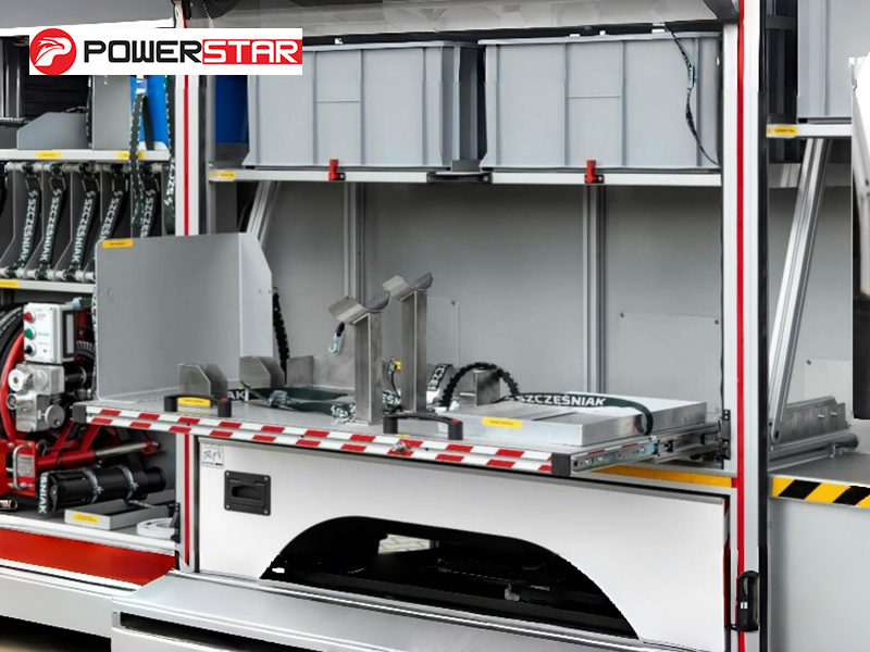 MAN Rescue Fire Pumper Truck 4x4 4400L Water Foam Tank with High Pressure Pump and Winch firefighting equipment room