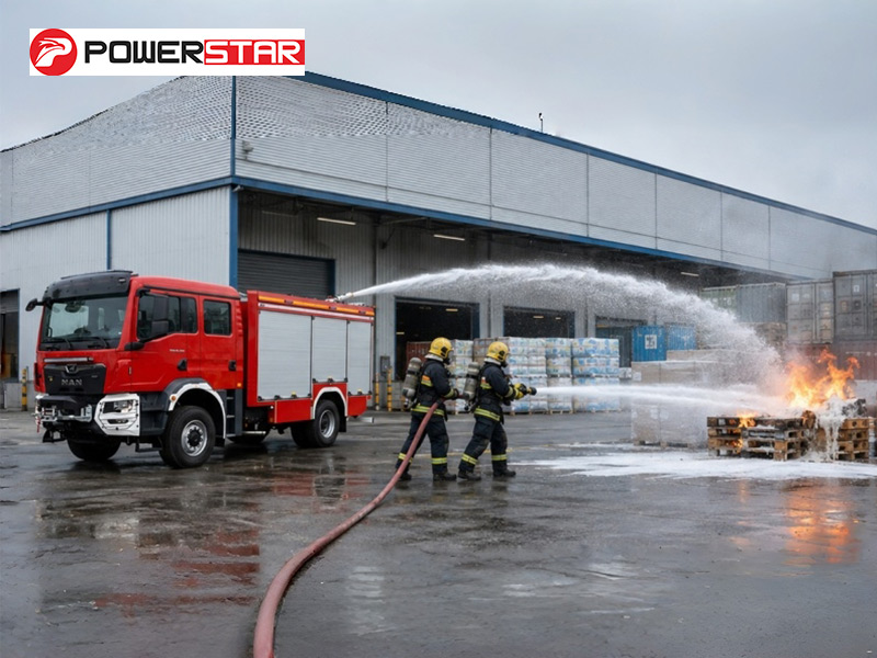MAN TGM Godiva P2A 2010 Fire Pump Foam Truck for Chemical Park Fire Suppression Albania