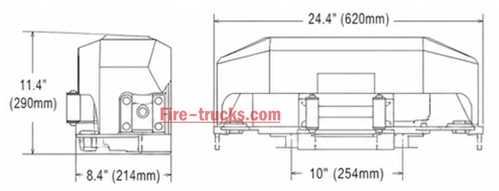 MAN Rescue Fire Pumper Truck 4x4 4400L Water Foam with LED Light Mast and Winch structure diagram