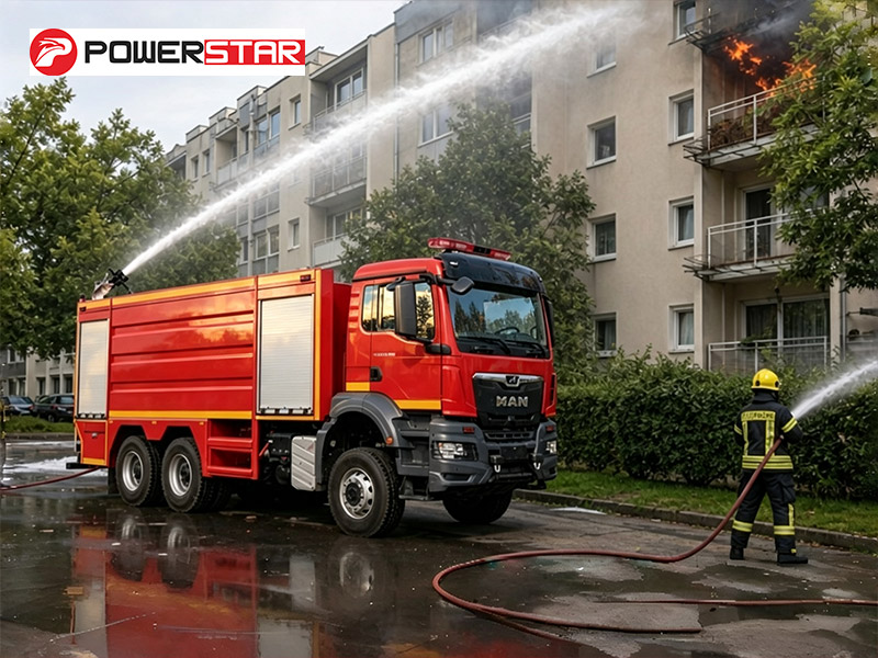 MAN TGS 33.400 6x6 Water Fire Truck for Residential Area Fire Suppression Philippines