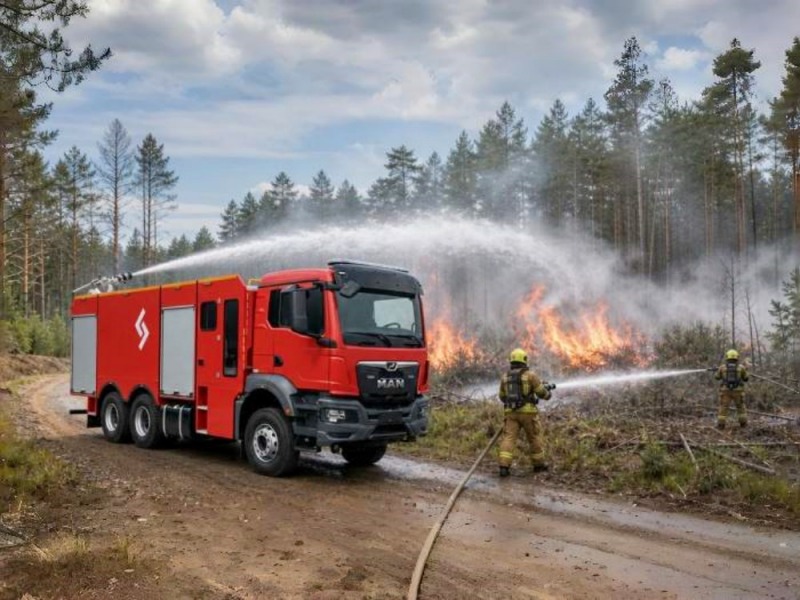 MAN TGS 33.400 6x4 Foam Fire Truck for Forest Fire Rescue and Wildfire Suppression with Off-Road Capability