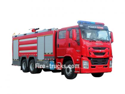 Isuzu GIGA 6X4 10000L foam water fire truck