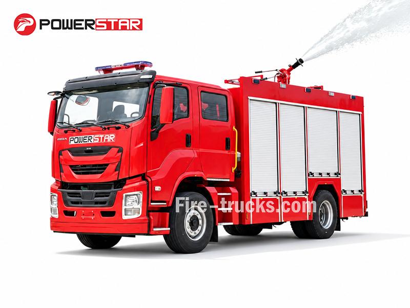 Albania ISUZU foam fire fighting tanker truck - PowerStar Trucks